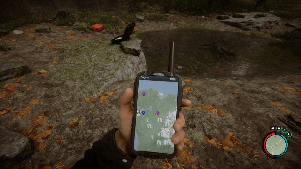 GPS showing the far-away location of the modern axe.