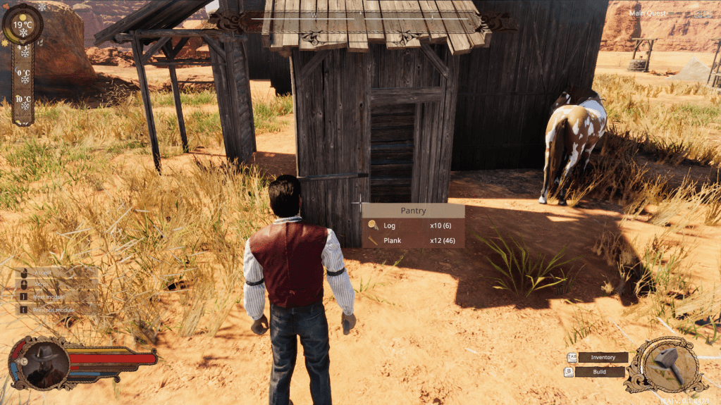 Pantry showing the required resources to build it.