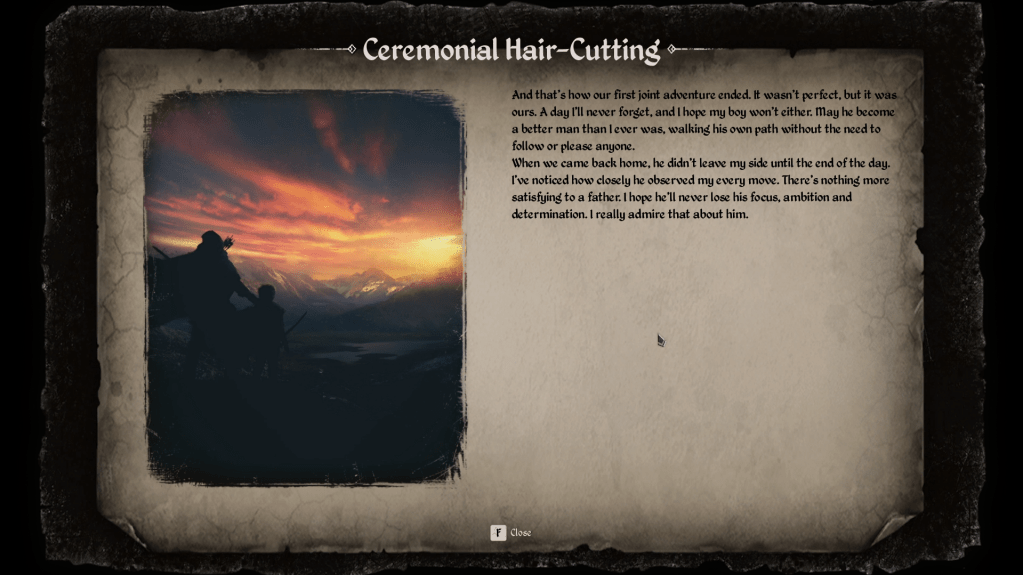 The end page of the hair-cutting ceremony.