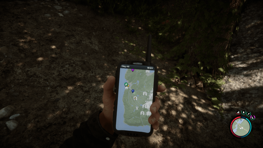 GPS showing the location of the cave.