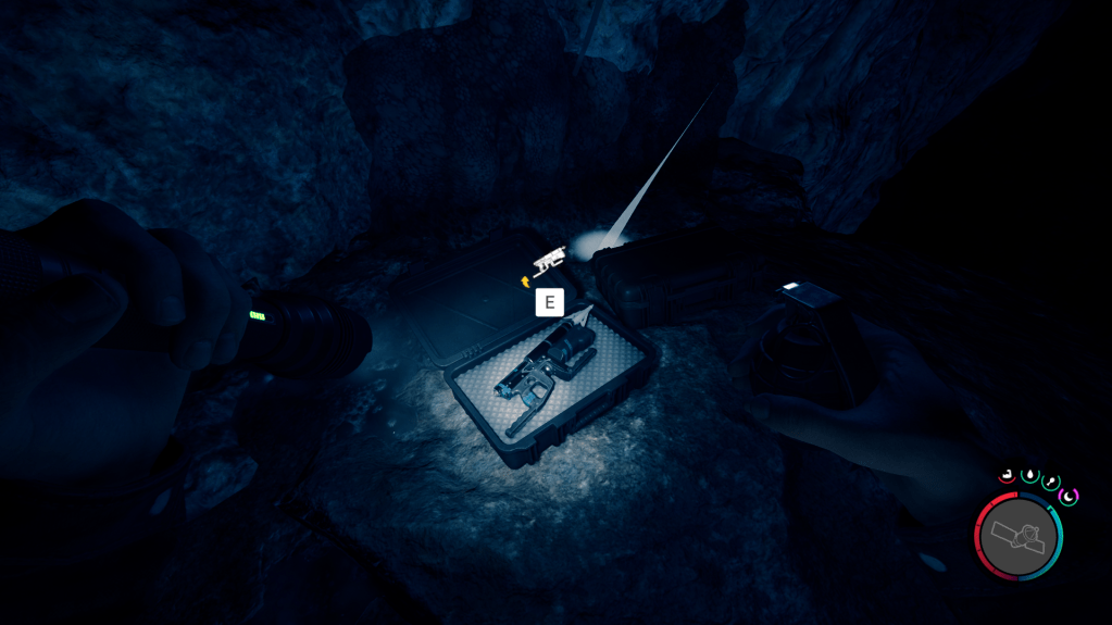 Rope gun sitting in its case.