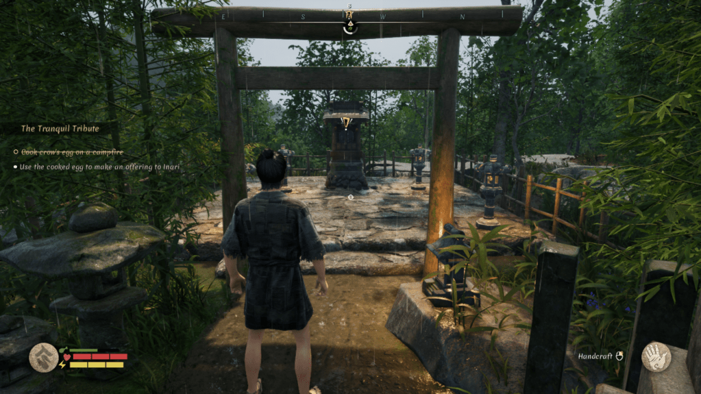 Shrine where you make your offering of the cooked egg.