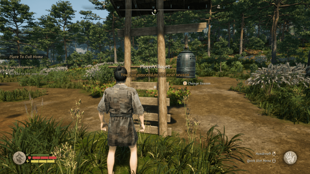 Option to switch to a new season at the Bell Tower.