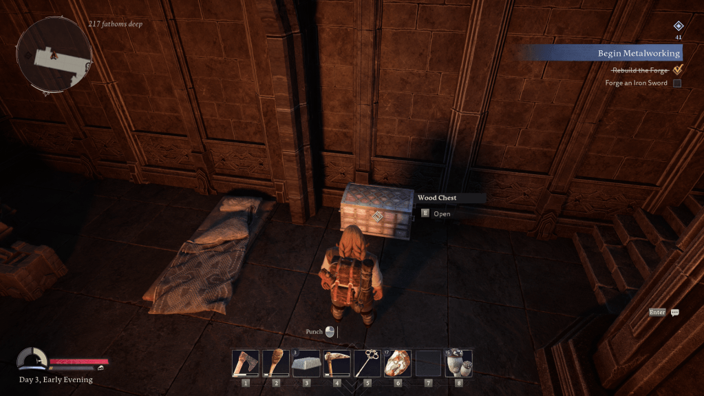 Wooden chest which holds more items than a scout pack.