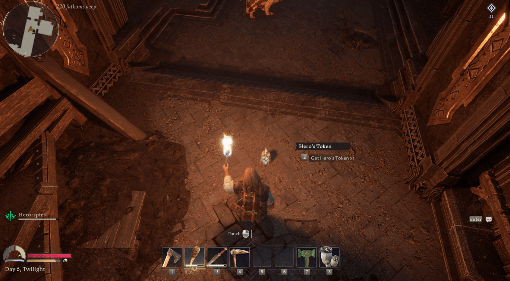 A hero's token left behind after honoring the warrior.