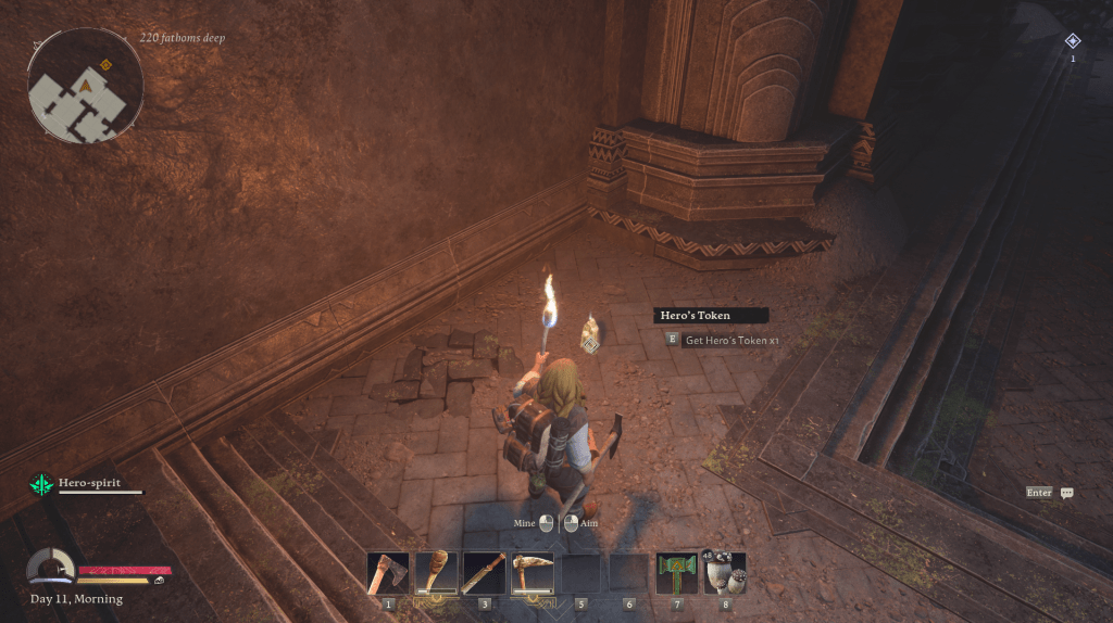 A hero's token left behind after honoring dwarven remains.