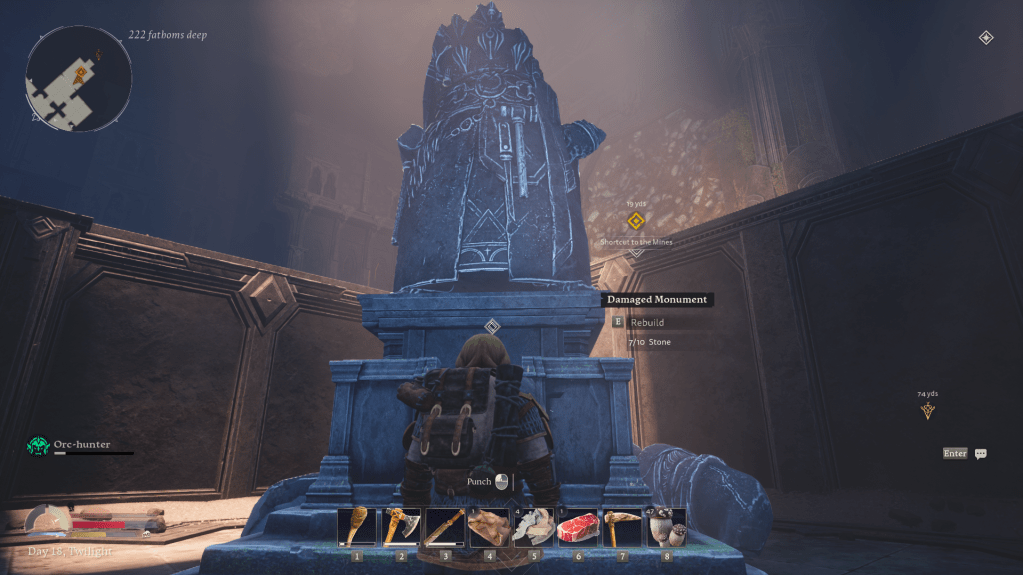 Resources needed to repair a monument.