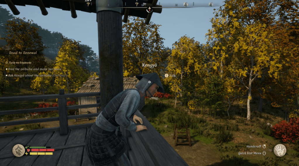 Visiting Kengyo to ask about the onibaba.