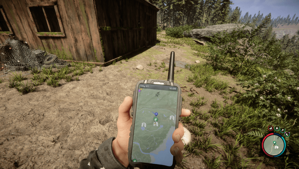 GPS location of cabins zoomed in.