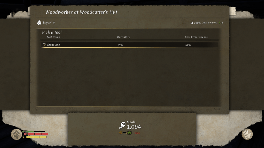 Choosing a tool for a production line.