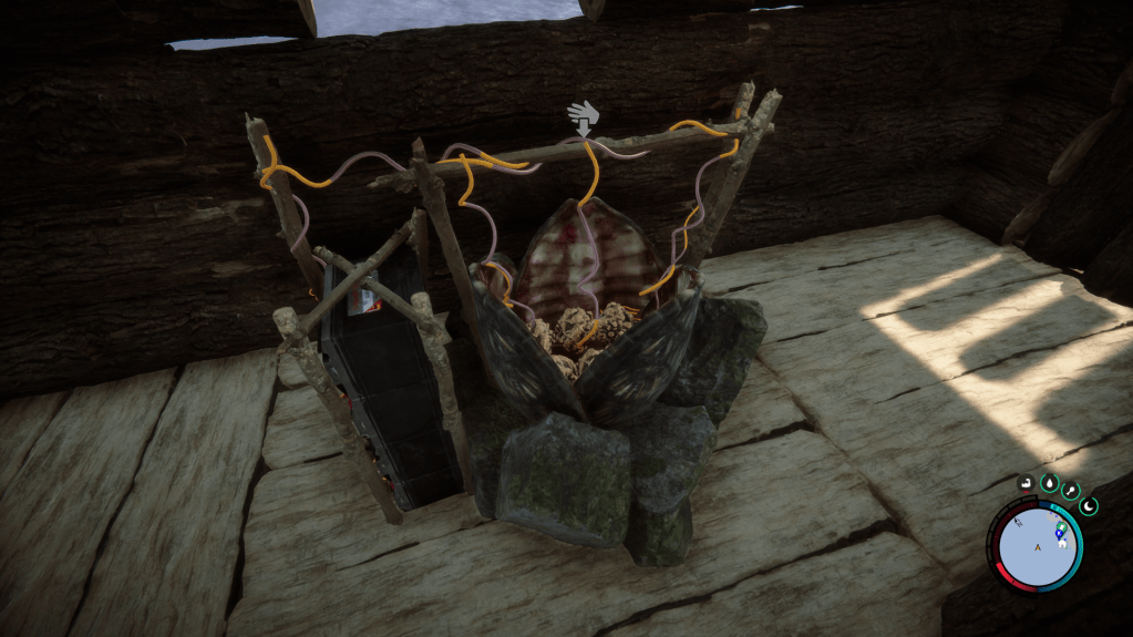 Placing a weapon into the furnace.