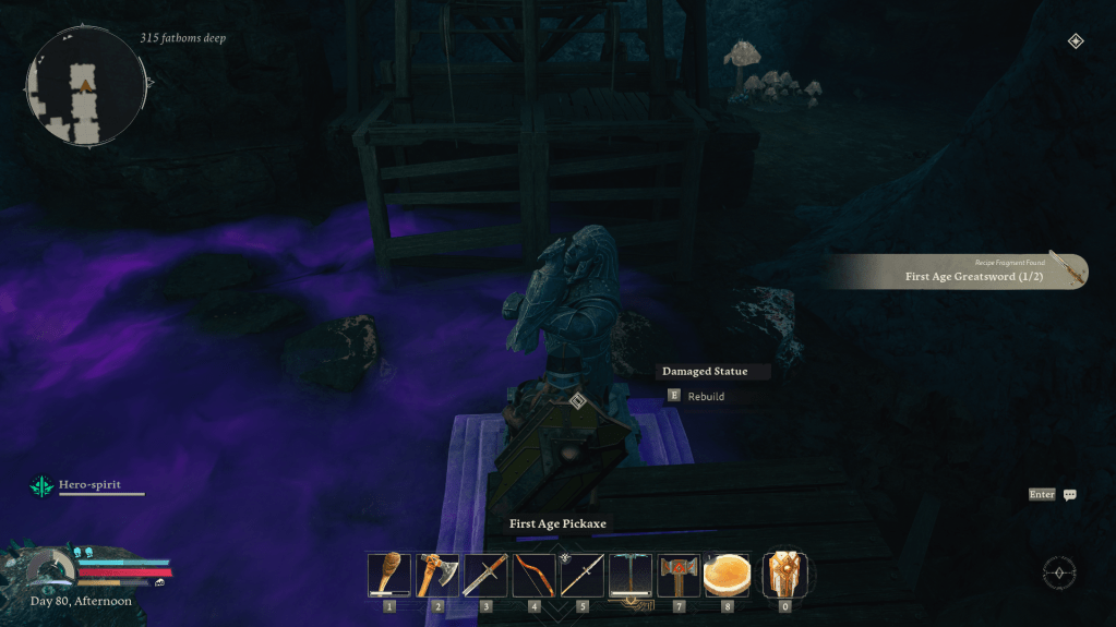 Unlocking the First Age Greatsword in return to moria