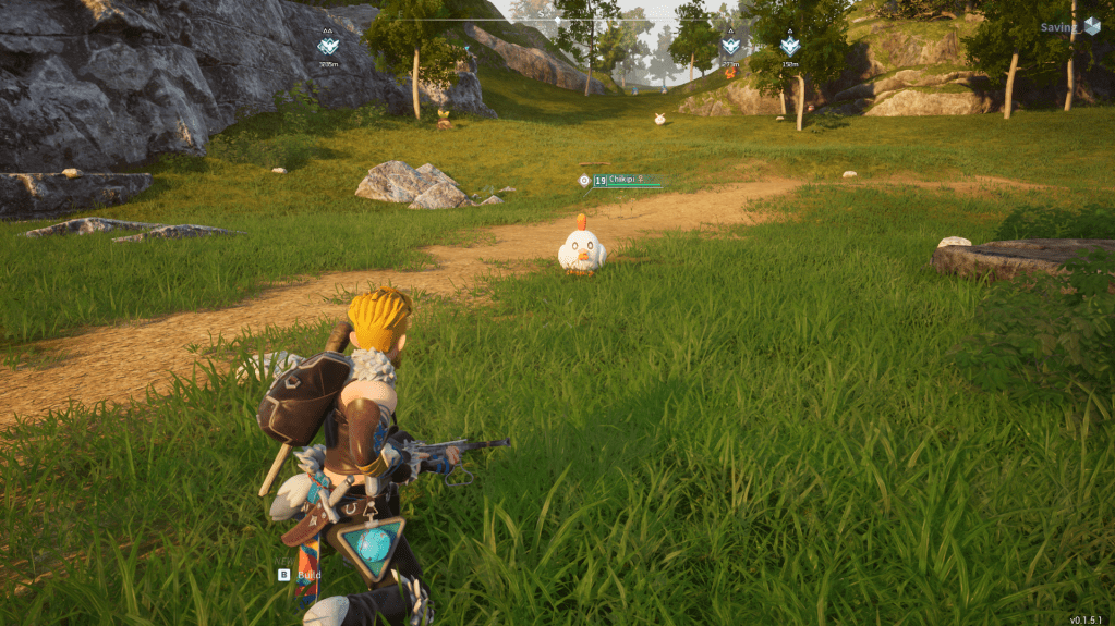 Chikipi walking in the grass in palworld