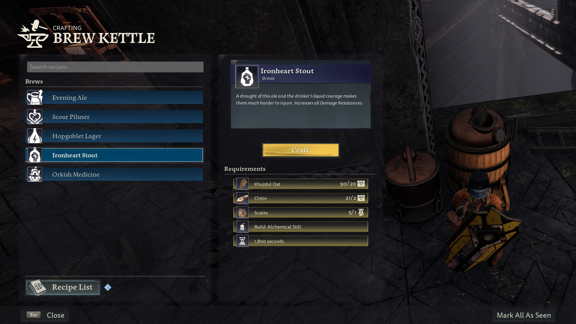 How To Make Ironheart Stout in Return to Moria – Survival Game Guide