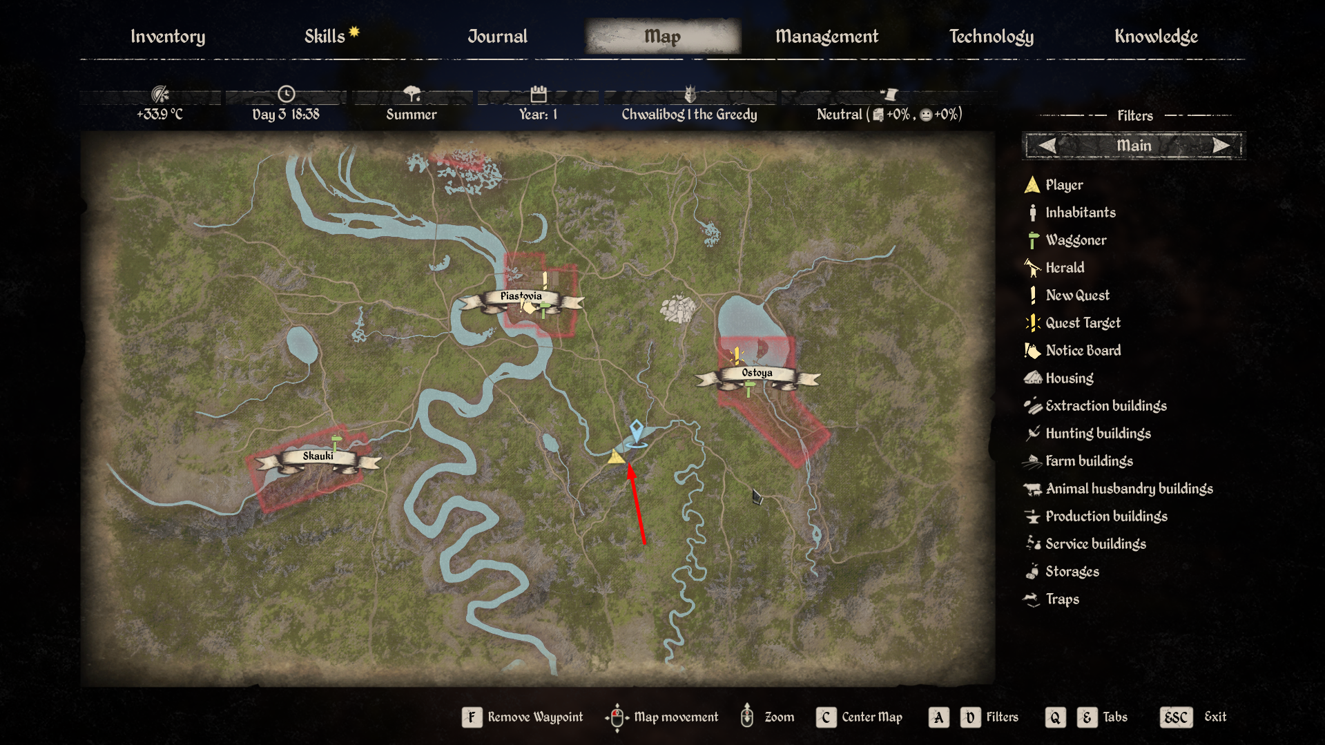medieval dynasty map - oxbow