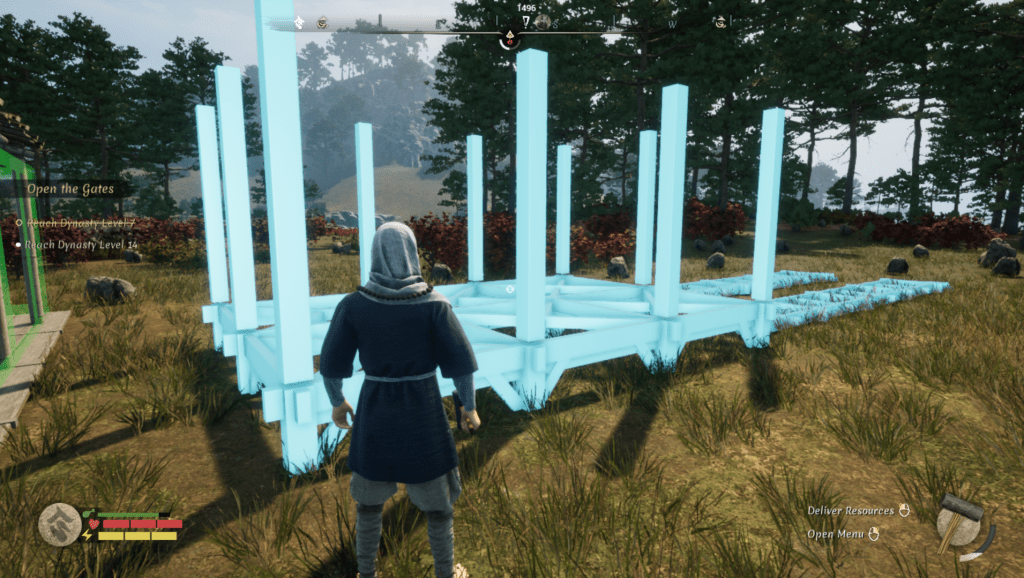 Building outline for a mining post in sengoku dynasty