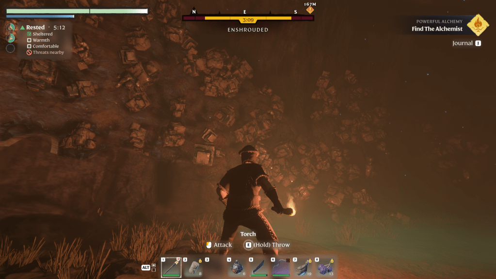 Chunks of salt in the wall in enshrouded